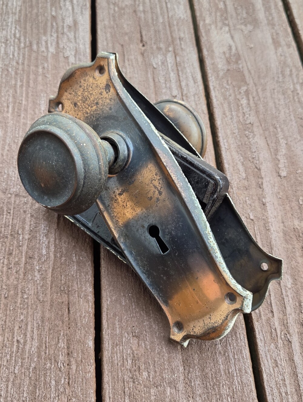 Antique Metal Door Knob Set
